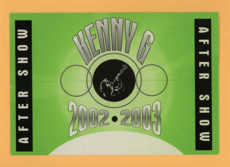 Kenny G 2002 Paradise Concert Tour AFTER SHOW Backstage Pass