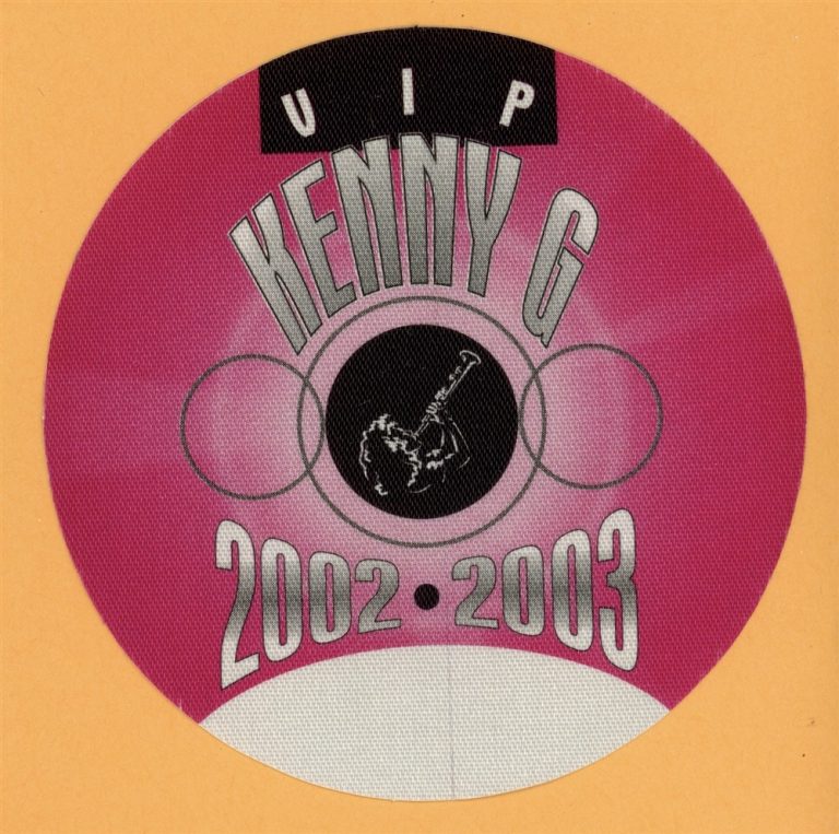 Kenny G 2002 Paradise Concert Tour VIP Backstage Pass