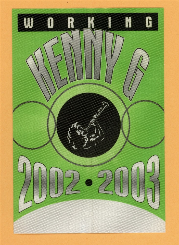 Kenny G 2002 Paradise Concert Tour WORKING Backstage Pass