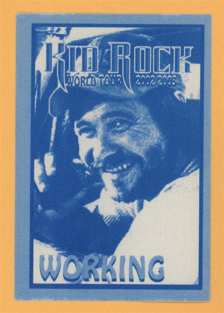 Kid Rock 2002 Cocky Concert Tour Working Crew Backstage Pass