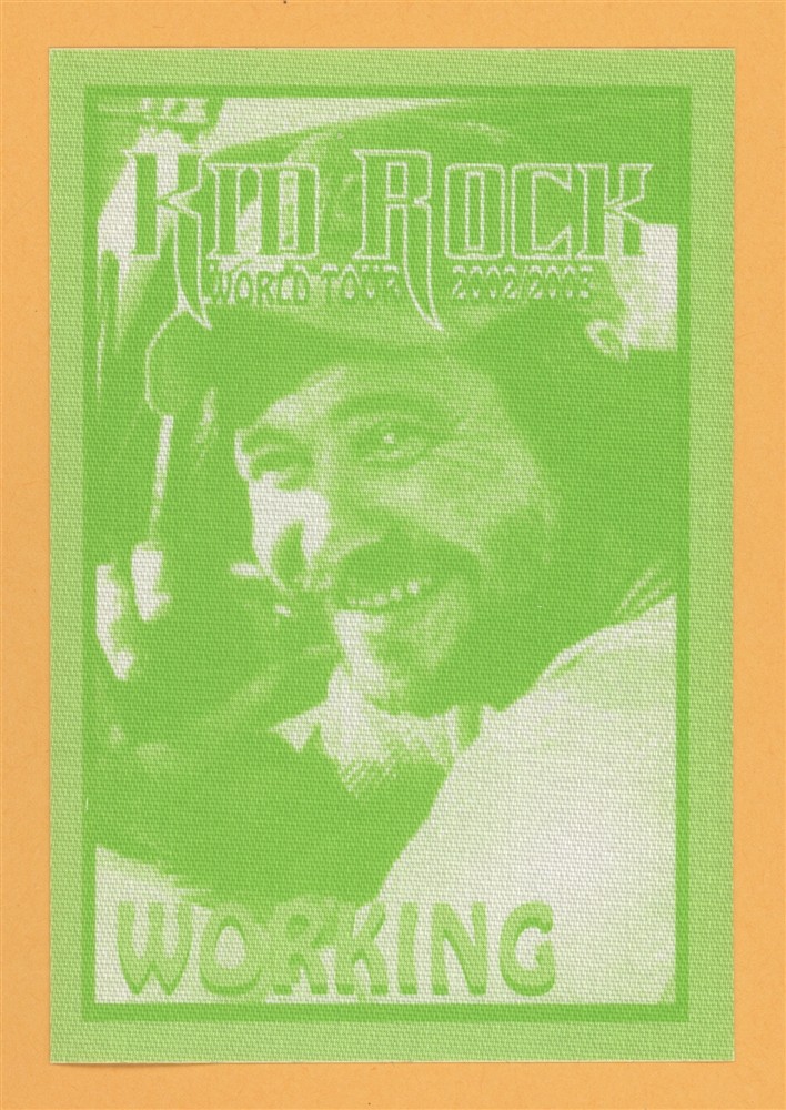 Kid Rock 2002 Cocky Concert Tour Working Crew Backstage Pass