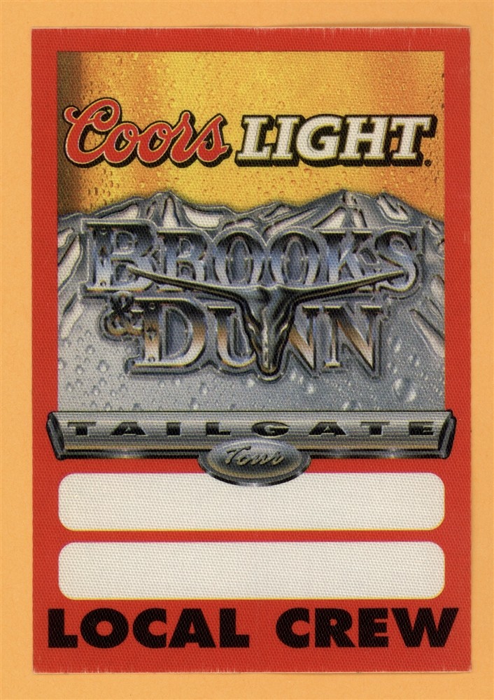 Brooks & Dunn 2001 Superhero Concert Tour CREW Backstage Pass