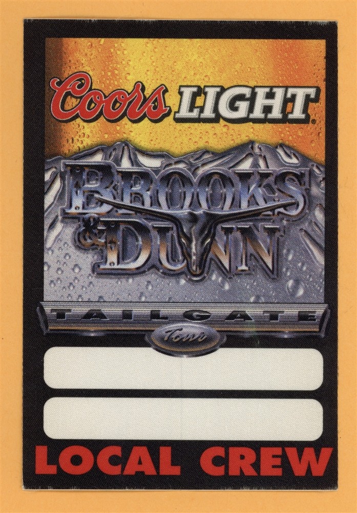 Brooks & Dunn 2001 Superhero Concert Tour CREW Backstage Pass