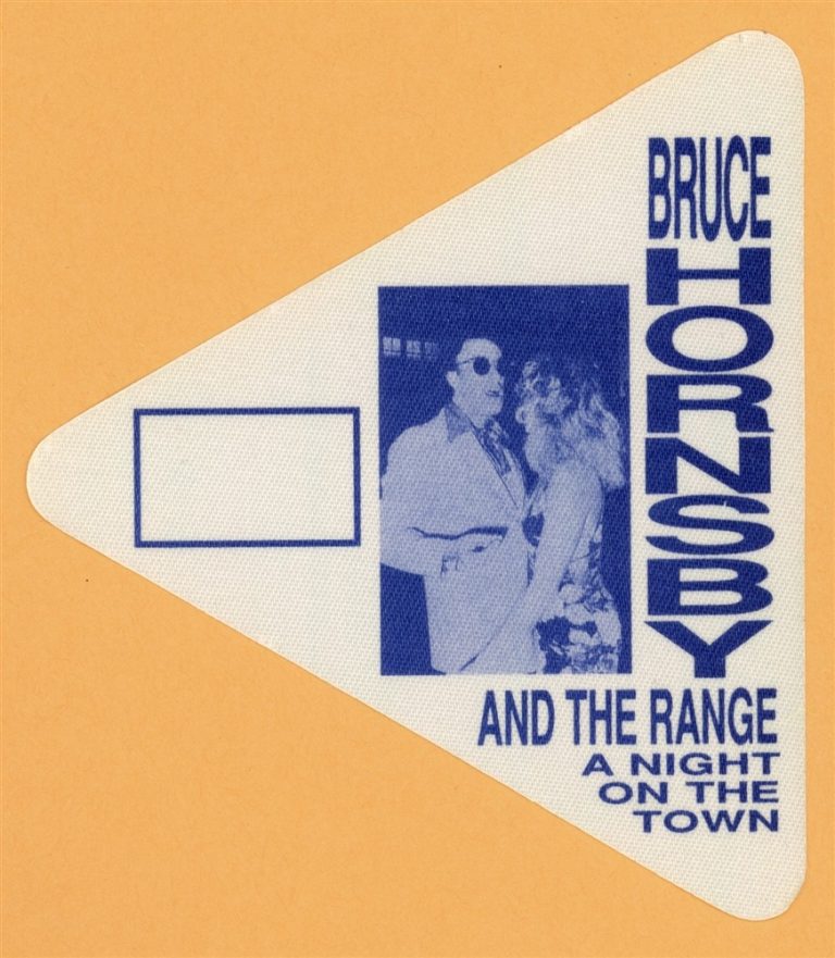 Bruce Hornsby 1990 A Night on The Town Concert Tour Backstage Pass