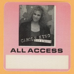 Carol King 1989 City Streets Concert Tour CREW Backstage Pass