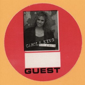 Carol King 1989 City Streets Concert Tour GUEST Backstage Pass