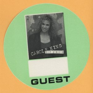 Carol King 1989 City Streets Concert Tour GUEST Backstage Pass