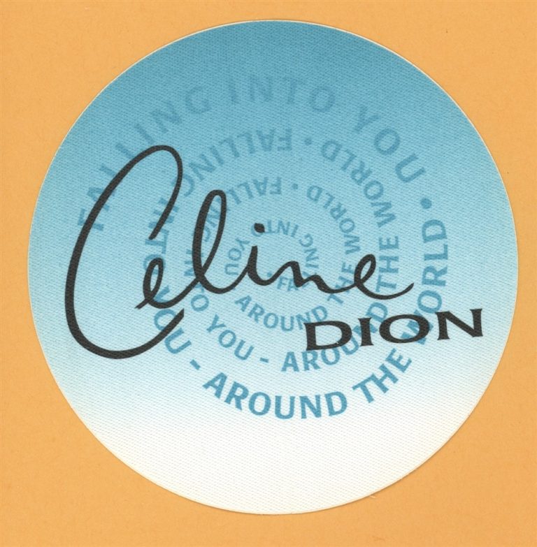 Celine Dion 1996 Falling Into You Concert Tour Backstage Pass