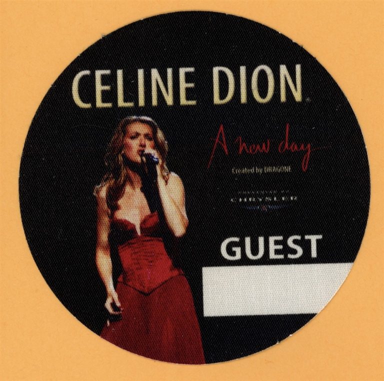 Celine Dion 2006 A New Day Concert Tour GUEST Backstage Pass