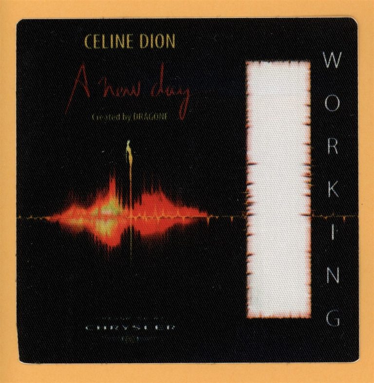 Celine Dion 2006 A New Day Concert Tour WORKING Backstage Pass