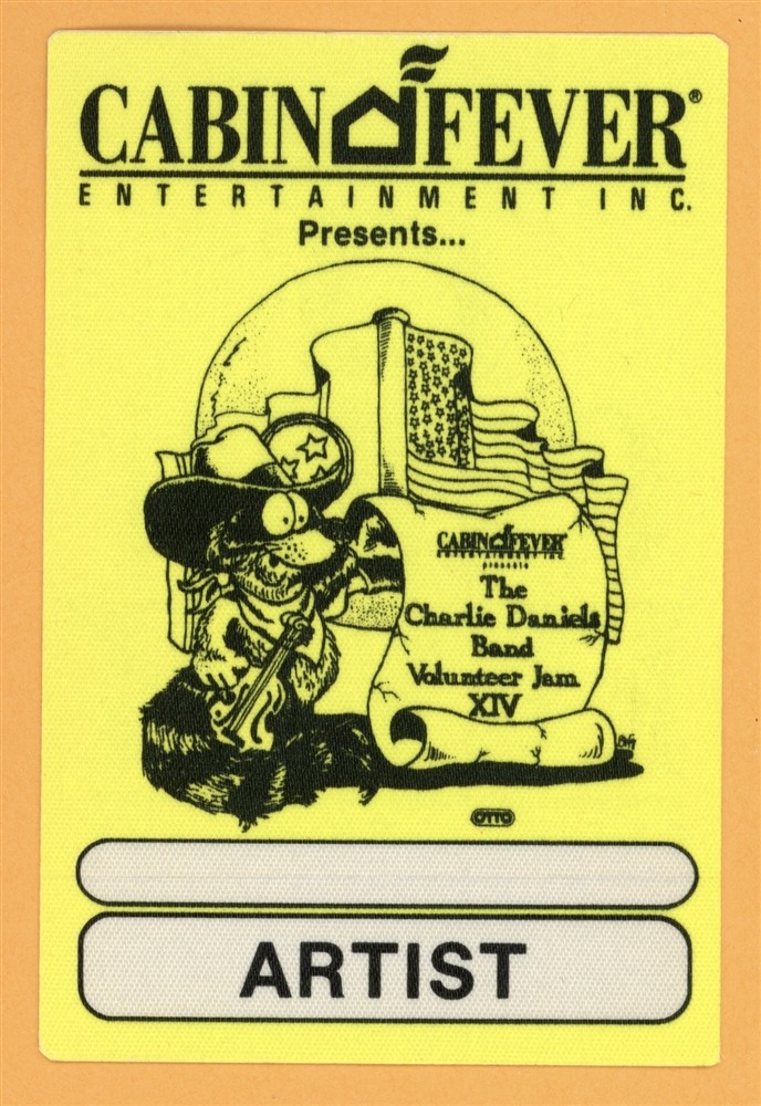 Charlie Daniels Band 1991 Volunteer Jam XIV Concert Tour ARTIST Backstage Pass