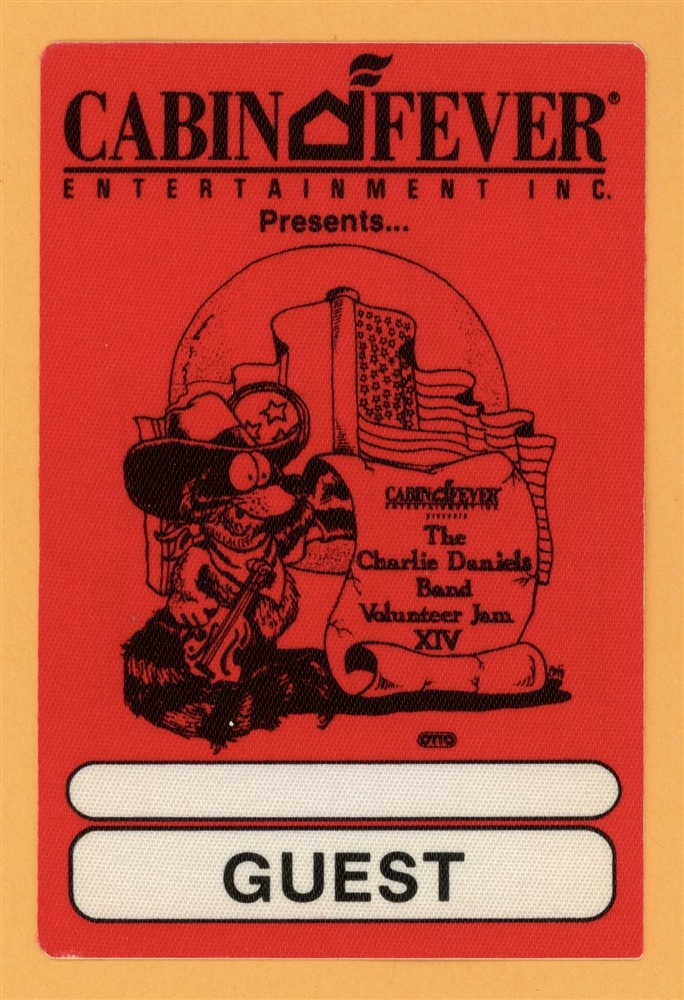 Charlie Daniels Band 1991 Volunteer Jam XIV Concert Tour GUEST Backstage Pass