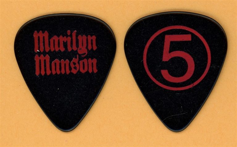 Marilyn Manson John 5 Red Foil Vintage Guitar Pick - 2000 Holy Wood Tour