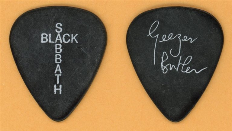Black Sabbath Geezer Butler Vintage Tour Guitar Pick
