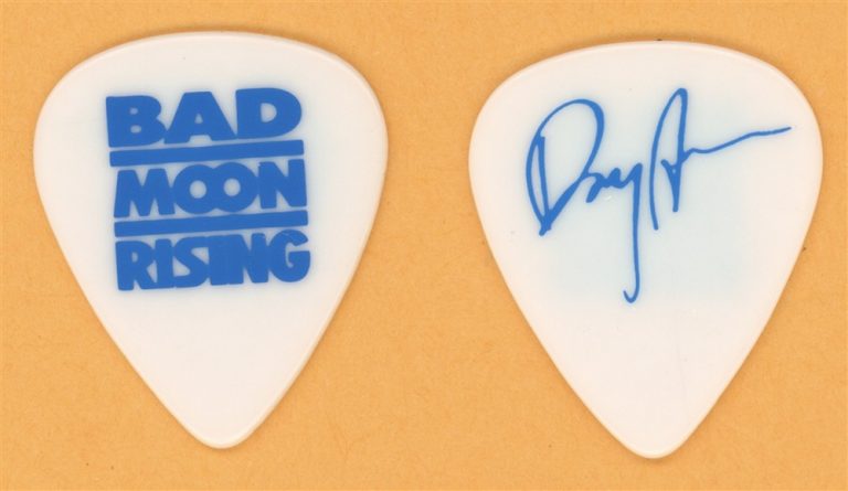 Bad Moon Rising Doug Aldrich Vintage Guitar Pick - 1991 Full Moon Fever Tour
