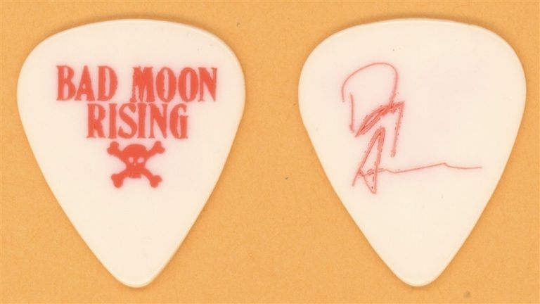 Bad Moon Rising Doug Aldrich Vintage Guitar Pick - 1991 Full Moon Fever Tour