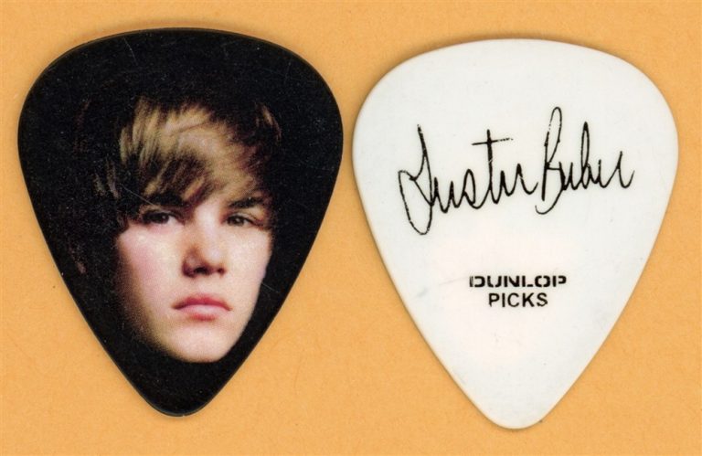 Justin Bieber Vintage Guitar Pick - 2012 World Tour