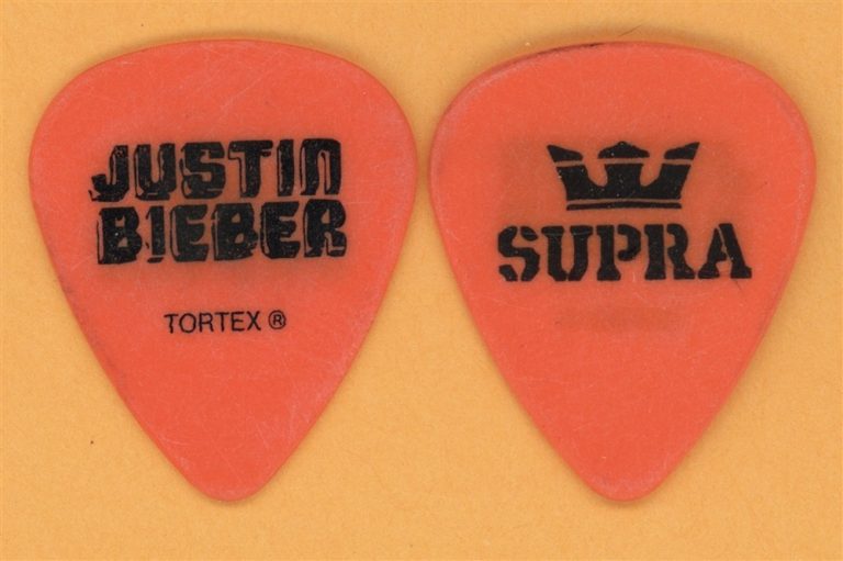 Justin Bieber SUPRA Vintage Guitar Pick - 2010 My World Tour