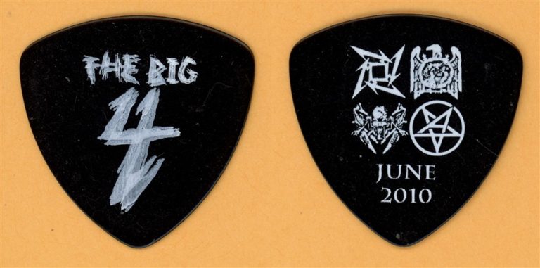 Metallica Slayer Megadeth Big 4 Vintage Guitar Pick - 2010 Tour - Misprint