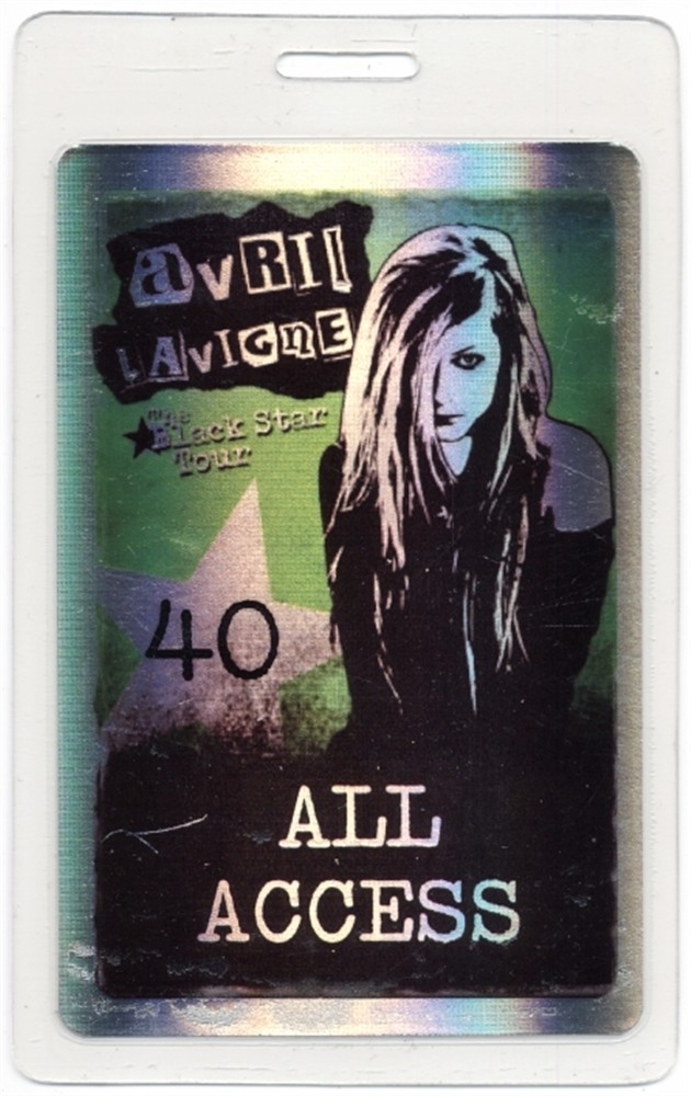 Avril Lavigne 2011 Goodbye Lullaby Tour All Access Foil Laminated Backstage Pass