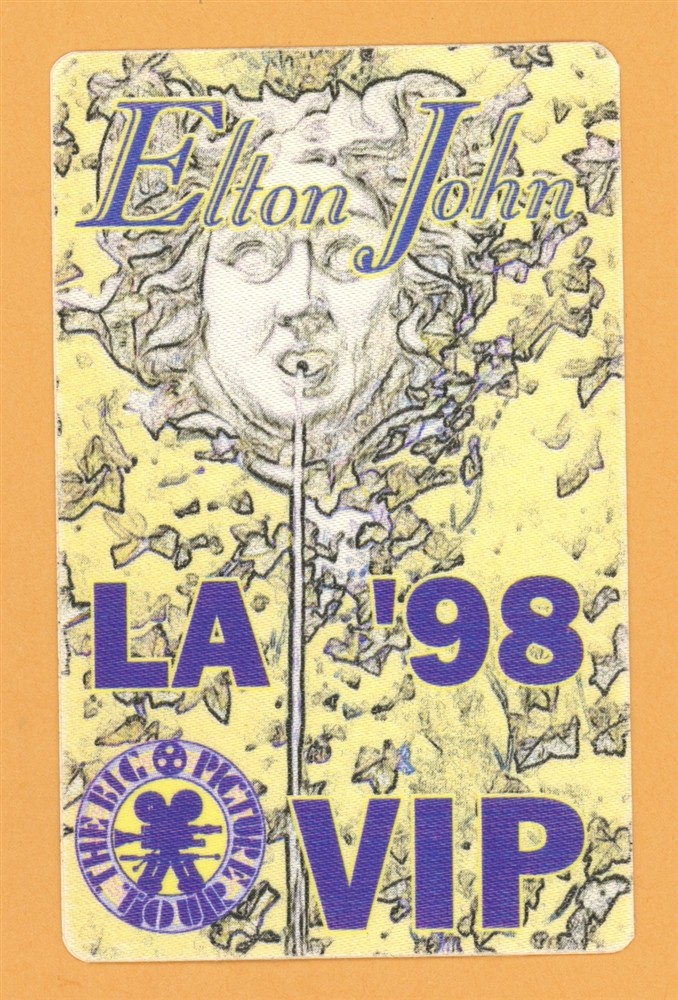 Elton John 1998 The Big Picture Concert Tour VIP Backstage Pass