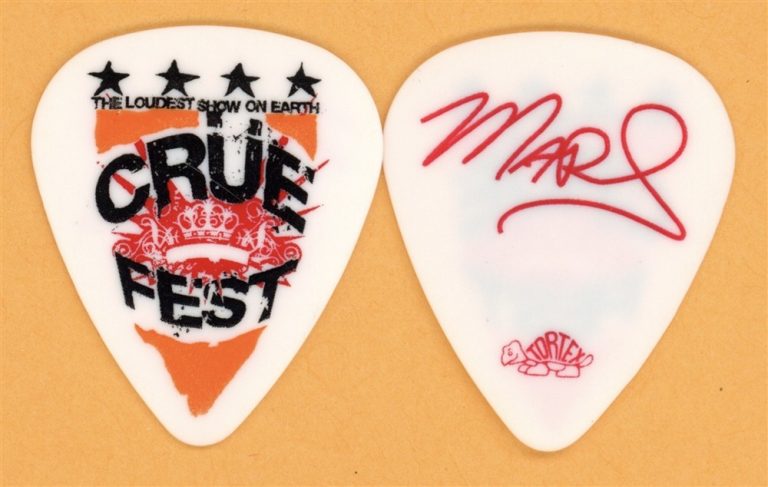 Motley Crue Mick Mars Vintage Guitar Pick - 2008 European Crue Fest Tour