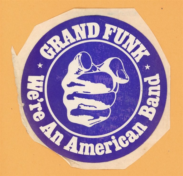 Grand Funk Railroad 1973 Concert Tour STICKER Backstage Pass