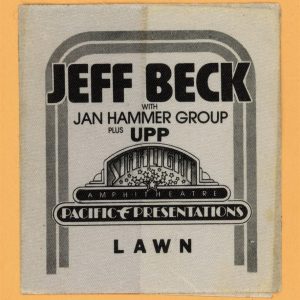 Jeff Beck 1977 Jan Hammer Concert Tour Backstage Pass