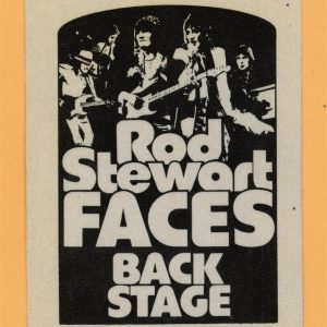 Rod Stewart 1973 Faces Concert Tour Backstage Pass