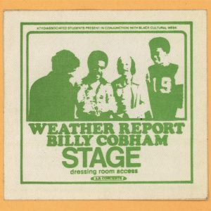 Weather Report 1976 Billy Cobham Concert Tour STAGE Backstage Pass