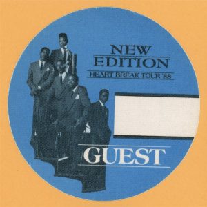 New Edition 1988 Heart Break Concert Tour GUEST Backstage Pass