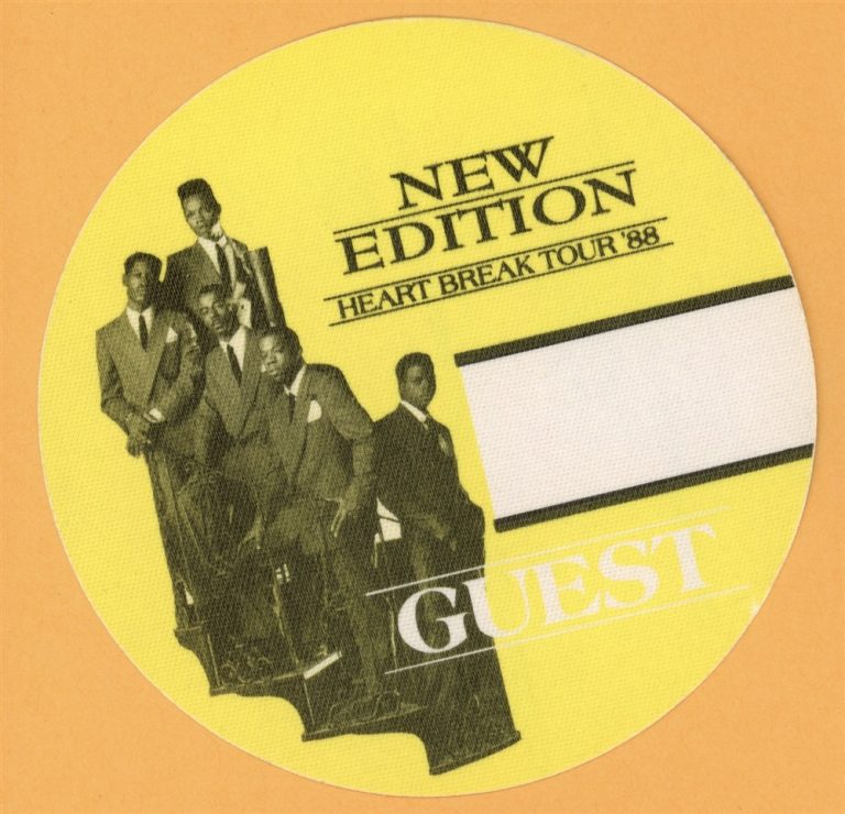 New Edition 1988 Heart Break Concert Tour GUEST Backstage Pass