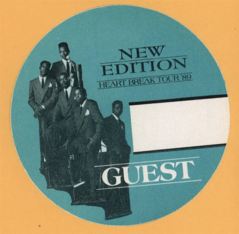 New Edition 1988 Heart Break Concert Tour GUEST Backstage Pass