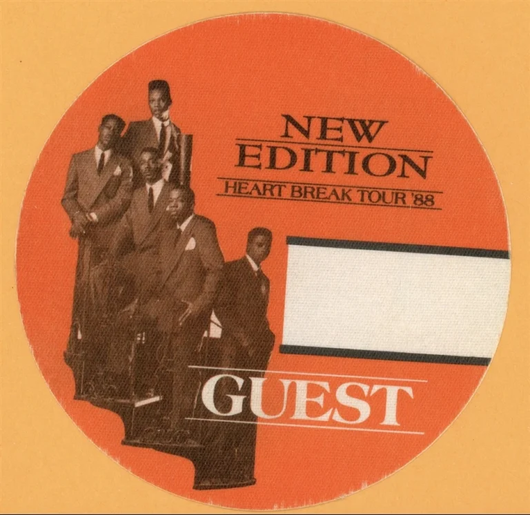 New Edition 1988 Heart Break Concert Tour GUEST Backstage Pass