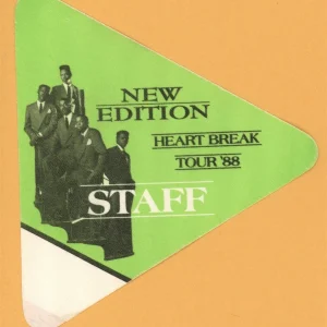 New Edition 1988 Heart Break Concert Tour STAFF Backstage Pass