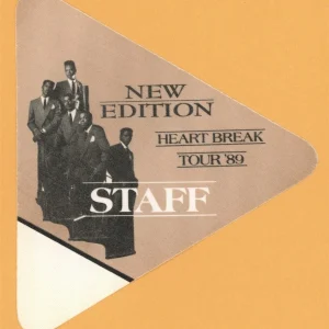 New Edition 1989 Heart Break Concert Tour STAFF Backstage Pass