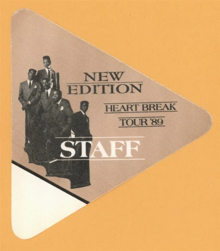 New Edition 1989 Heart Break Concert Tour STAFF Backstage Pass