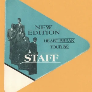 New Edition 1989 Heart Break Concert Tour STAFF Backstage Pass