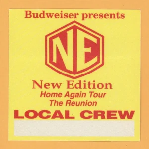New Edition 1996 Home Again Reunion Concert Tour CREW Backstage Pass