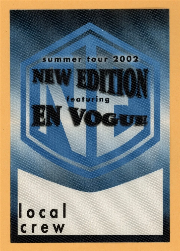 New Edition 2002 w/ En Vogue Concert Tour CREW Backstage Pass
