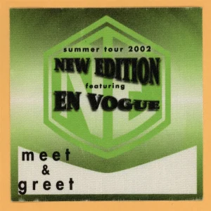 New Edition 2002 w/ En Vogue Concert Tour MEET & GREET Backstage Pass