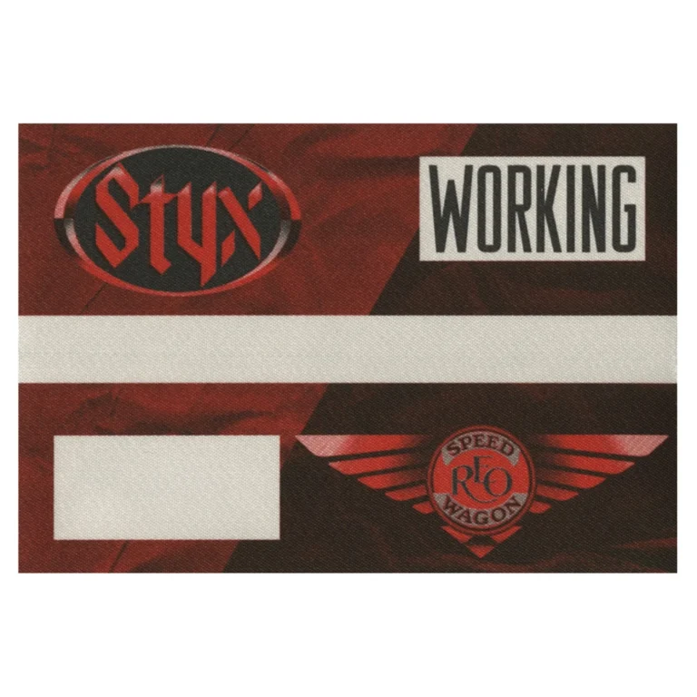 REO Speedwagon 2000 w/ STYX Concert Tour Working Backstage Pass