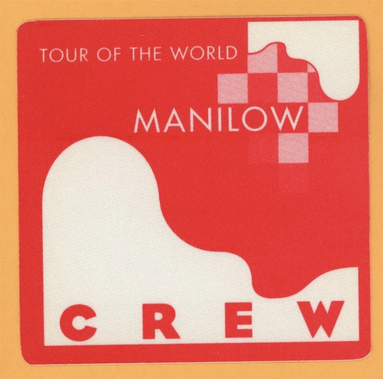 Barry Manilow 1997 Tour of the World Concert CREW Backstage Pass