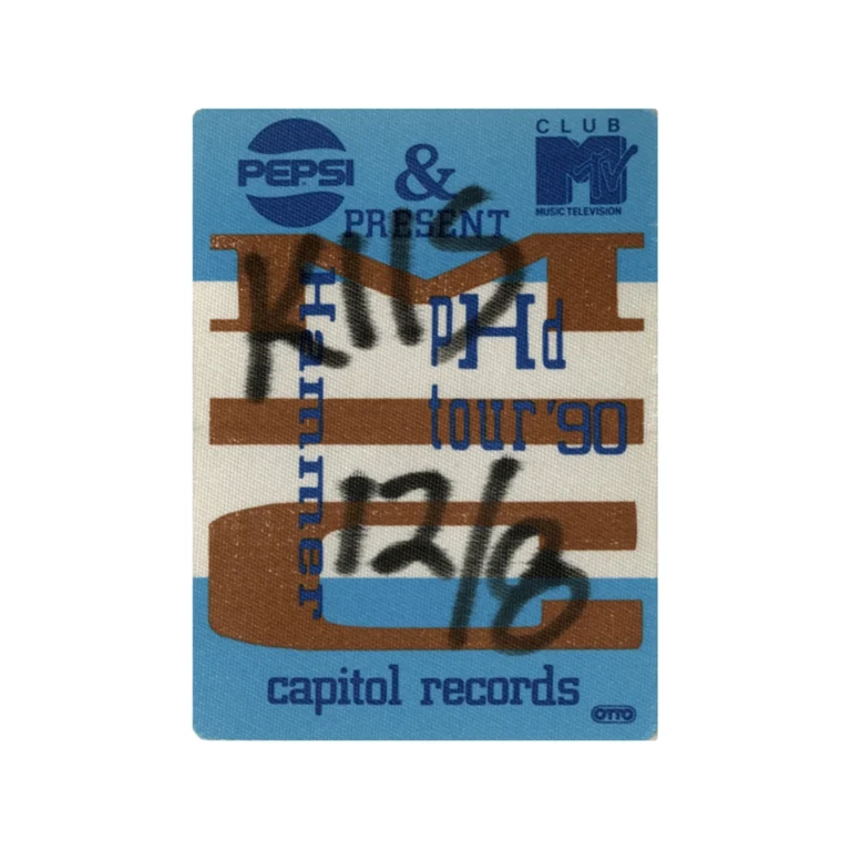 MC Hammer 1990 Please Hammer, Don't Hurt 'Em Concert Tour Crew Backstage Pass