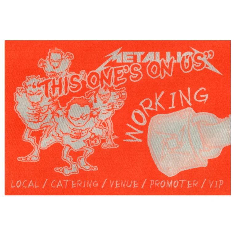 Metallica 2000 Summer Sanitarium Concert Tour Working Backstage Pass