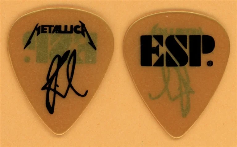 Metallica ESP Kirk Hammett Vintage Light Gold Guitar Pick - 1993 Tour