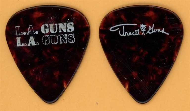 LA Guns Tracii Guns Vintage Guitar Pick - 1989 Cocked & Loaded Tour