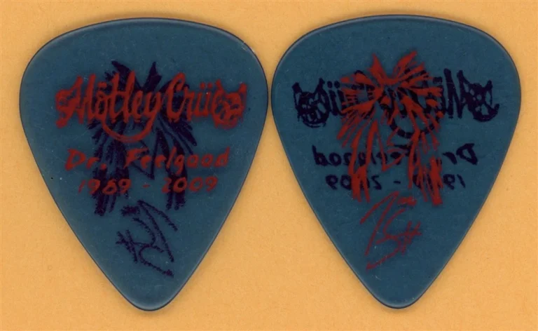Motley Crue Nikki Sixx Vintage Guitar Pick - 2009 Dr. Feelgood 20th Tour
