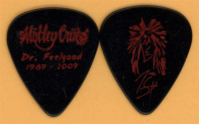 Motley Crue Nikki Sixx Vintage Guitar Pick - 2009 Dr. Feelgood 20th Tour