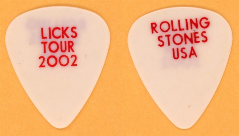 Rolling Stones Keith Richards Vintage Guitar Pick - 2002 USA Licks Tour